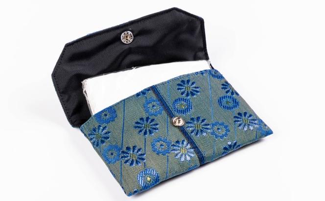 畳縁使用!! マルチケース大・小Cセット(花柄:青系色)