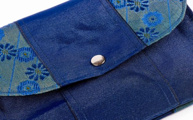 畳縁使用!! マルチケース大・小Cセット(花柄:青系色)