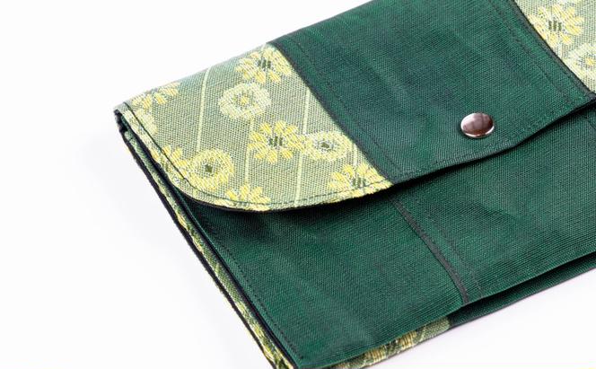 畳縁使用!! マルチケース大・小Eセット(花柄:緑系色)