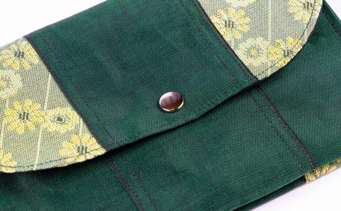 畳縁使用!! マルチケース大・小Eセット(花柄:緑系色)