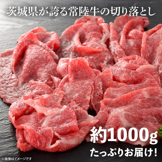 常陸牛切り落とし 約1kg（500g×2）【茨城県共通返礼品】│常陸牛 ひたち牛 牛肉 切り落とし 牛丼 すき焼き 茨城県 取手市（BN012）