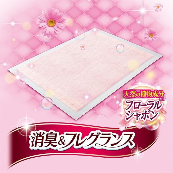 【定期便3回】デオシート 消臭&フレグランス フローラルシャボンの香り ワイド 60枚×4 ペットシーツ ペットシート トイレ 犬 犬用トイレ ペット 清潔 ユニ・チャーム 愛犬用 ペット用品 3ヶ月連続お届け
