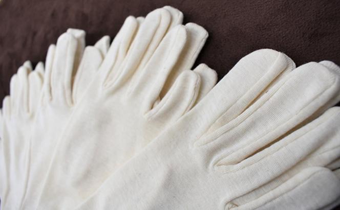 自然の肌触りオーガニックコットン手袋（3双）