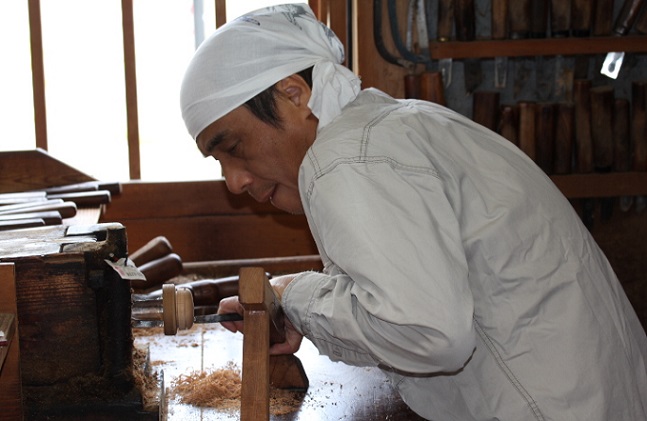 【吉羽ろくろや】ろくろ細工 桑茶筒※オンライン決済限定※