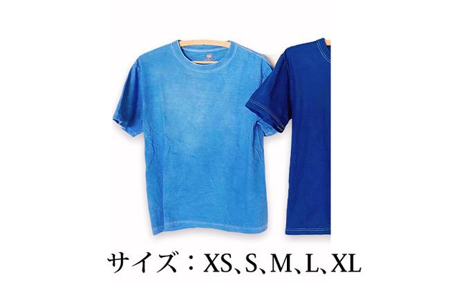 藍染めTシャツ（薄藍）