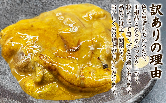 【訳あり・数量限定】北海道産天然キタムラサキウニ『ふり塩うに』200g（100g×2パック）